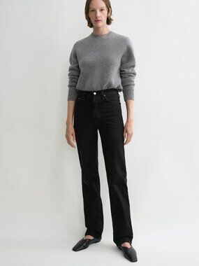 Toteme Classic Cut Denim Full Length Faded Black Straight Jeans 28/30